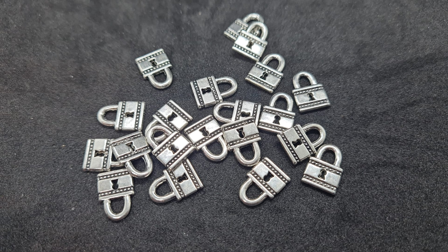 20 pz charms ciondoli LUCCHETTO 13 x 9 mm